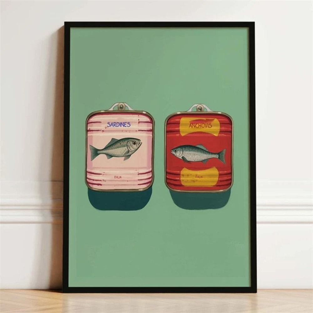 French Breakfast Canvas Poster Lemon Wine Oyster Art Print Executive Kitchen Dining Sanctuary D 6