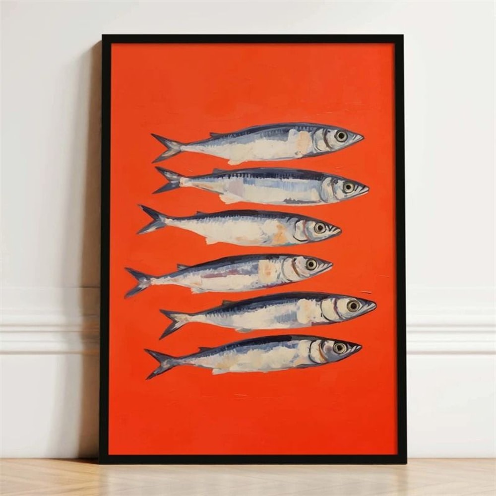 French Breakfast Canvas Poster Lemon Wine Oyster Art Print Executive Kitchen Dining Sanctuary D 17