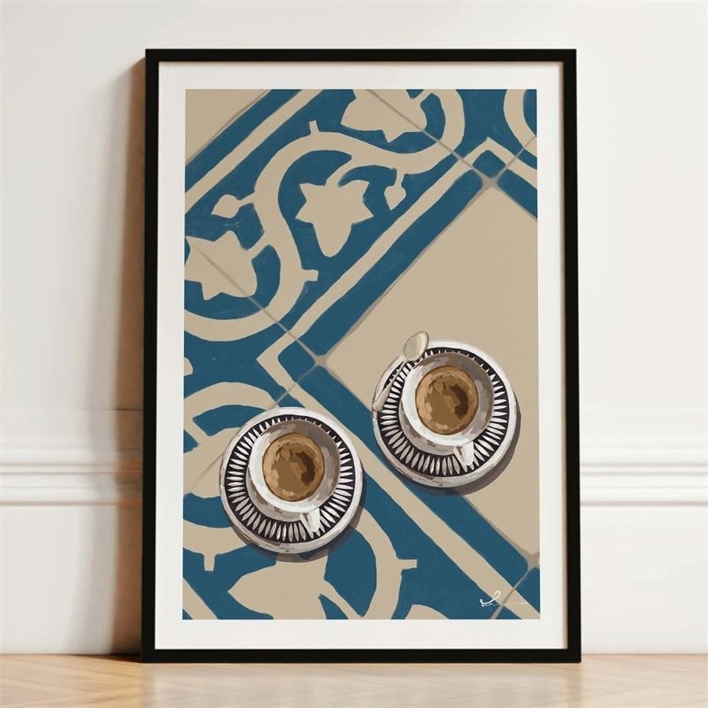 French Breakfast Canvas Poster Lemon Wine Oyster Art Print Executive Kitchen Dining Sanctuary D 18