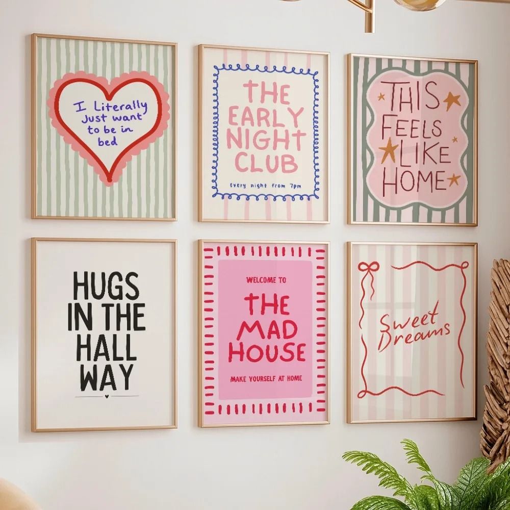 Modern Typographic Canvas Art Colorful Quotes Frameless Poster Executive Home Studio Sanctuary D 1