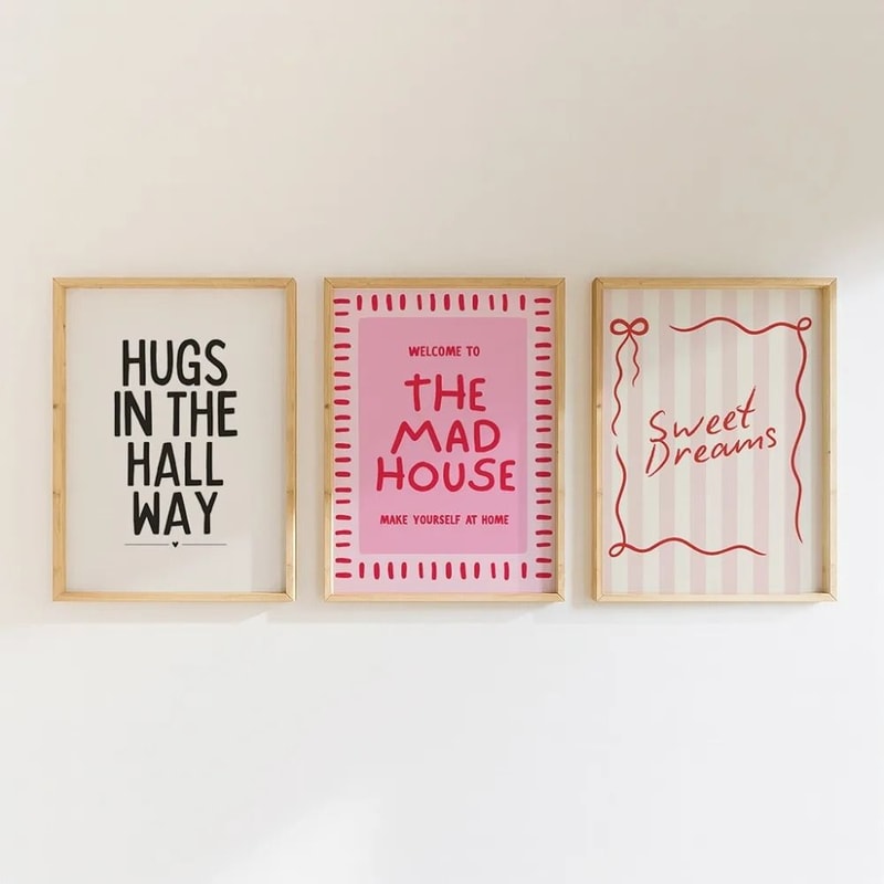 Modern Typographic Canvas Art Colorful Quotes Frameless Poster Executive Home Studio Sanctuary D 6