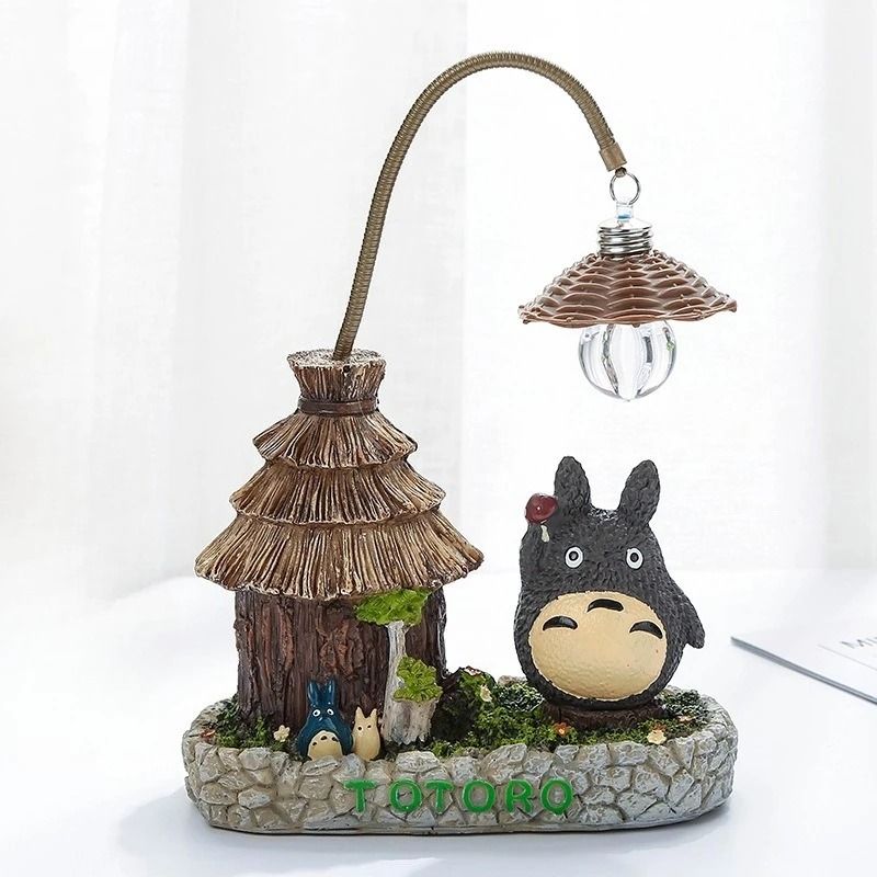 Anime Wooden Grass House Night Light Whimsical Desktop LED Ornament Executive Studio Office Sanc 6