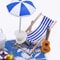 Mini Beach Oasis Set Dollhouse Sunshade Deckchairs Executive MicroLandscape Sanctuary Decor 4