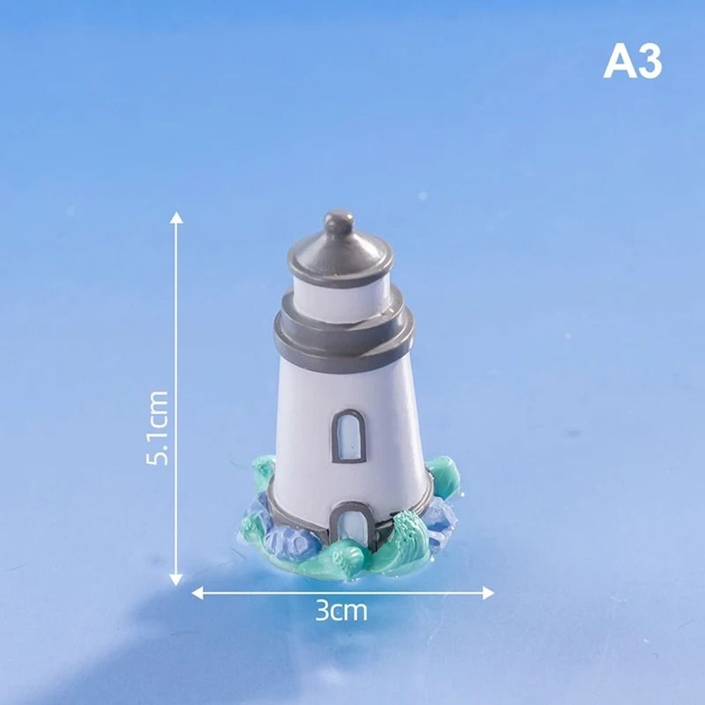 Miniature Lighthouse Ocean Statue Resin Craft Maritime Ornament Executive MicroLandscape Sanctuar 9