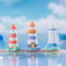 Miniature Lighthouse Ocean Statue Resin Craft Maritime Ornament Executive MicroLandscape Sanctuar 3