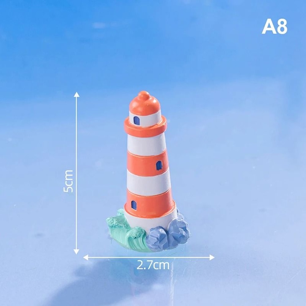 Miniature Lighthouse Ocean Statue Resin Craft Maritime Ornament Executive MicroLandscape Sanctuar 6