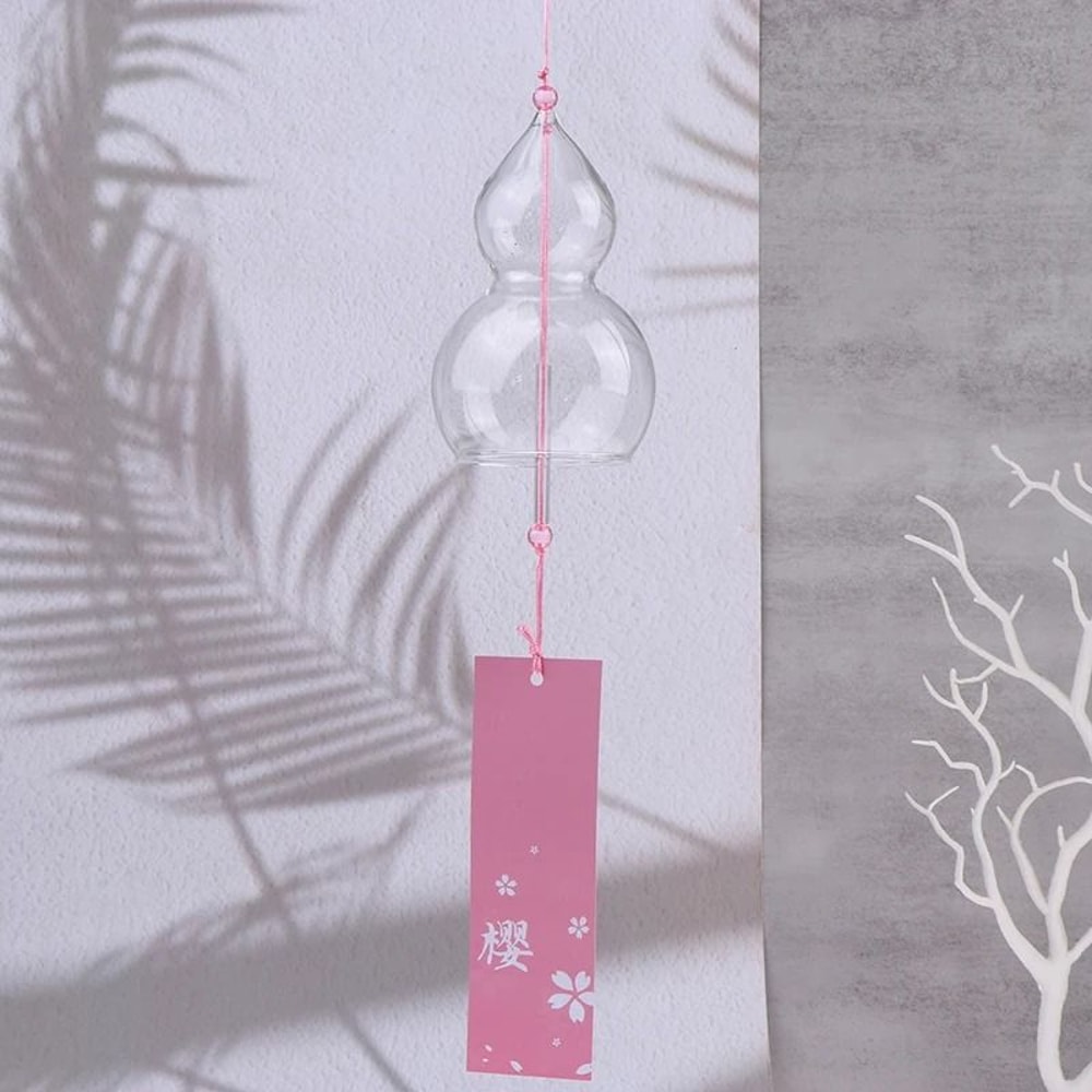 Japanese Glass Wind Chime Transparent Garden Wind Bell Executive Outdoor Studio Sanctuary Decor 9