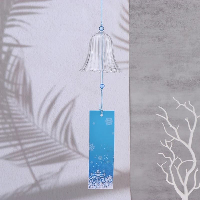 Japanese Glass Wind Chime Transparent Garden Wind Bell Executive Outdoor Studio Sanctuary Decor 6