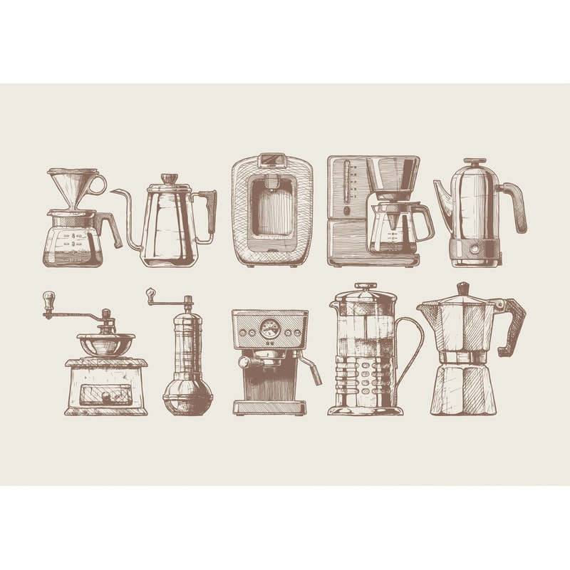 Skeleton Coffee Line Art Canvas Minimalist Cafe Wall Decor Executive Kitchen Coffee Bar Sanctuar 22