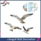 Retro Wooden Seagull Wall Set Coastal Bird Hanging Ornament Executive Home Office Maritime Sanct 0