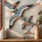 Retro Wooden Seagull Wall Set Coastal Bird Hanging Ornament Executive Home Office Maritime Sanct 1