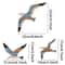 Retro Wooden Seagull Wall Set Coastal Bird Hanging Ornament Executive Home Office Maritime Sanct 6