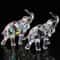 Crystal Elephant Statue Handcrafted Glass Animal Figurine Executive Desktop Living Room Sanctuar 1