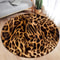 Brown Leopard Round Carpet Premium Animal Fur Pattern Rug Executive Living Room Bedroom Sanctuar 12