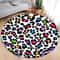 Brown Leopard Round Carpet Premium Animal Fur Pattern Rug Executive Living Room Bedroom Sanctuar 16