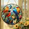 Botanical Bird Acrylic Ornament 2D Floral Avian Pendant Executive Travel Studio Sanctuary Decor 11