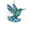 Botanical Bird Acrylic Ornament 2D Floral Avian Pendant Executive Travel Studio Sanctuary Decor 16