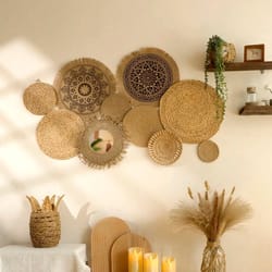 artisan woven wall basket | rustic boho seagrass decor | executive farmhouse & studio sanctuary decor