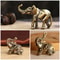 Artisan Solid Brass Elephant Auspicious Miniature Figurine Executive Desktop Home Studio Sanctua 0