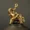 Artisan Solid Brass Elephant Auspicious Miniature Figurine Executive Desktop Home Studio Sanctua 5