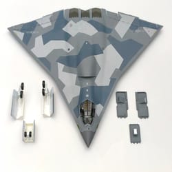 j-36 stealth interceptor | 1/72 scale precision die-cast model | executive gallery & aviation sanctuary decor