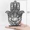 Artisan Hamsa Wood Sculpture HollowOut Evil Eye Totem Executive Desktop Home Studio Sanctuary De 4
