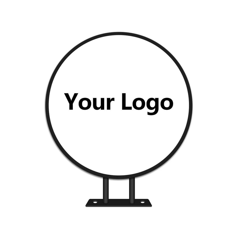 Premium Custom Round LED Light Box DoubleSided Illuminated Storefront Sign Executive Business San 7