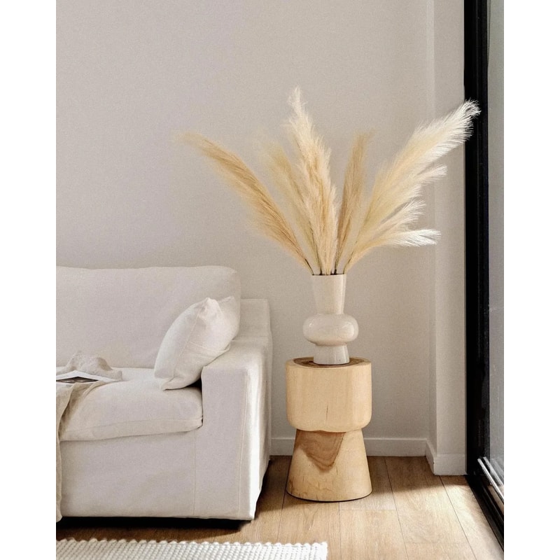 Majestic Faux Pampas Plume 120cm Tall Fluffy Artificial Stem Executive Studio Modern Home Sanctu 3