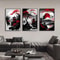 Vintage Nippon Landscape Triptych Black Red Japanese Canvas Art Executive Studio Zen Sanctuary 0