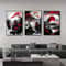 Vintage Nippon Landscape Triptych Black Red Japanese Canvas Art Executive Studio Zen Sanctuary 3