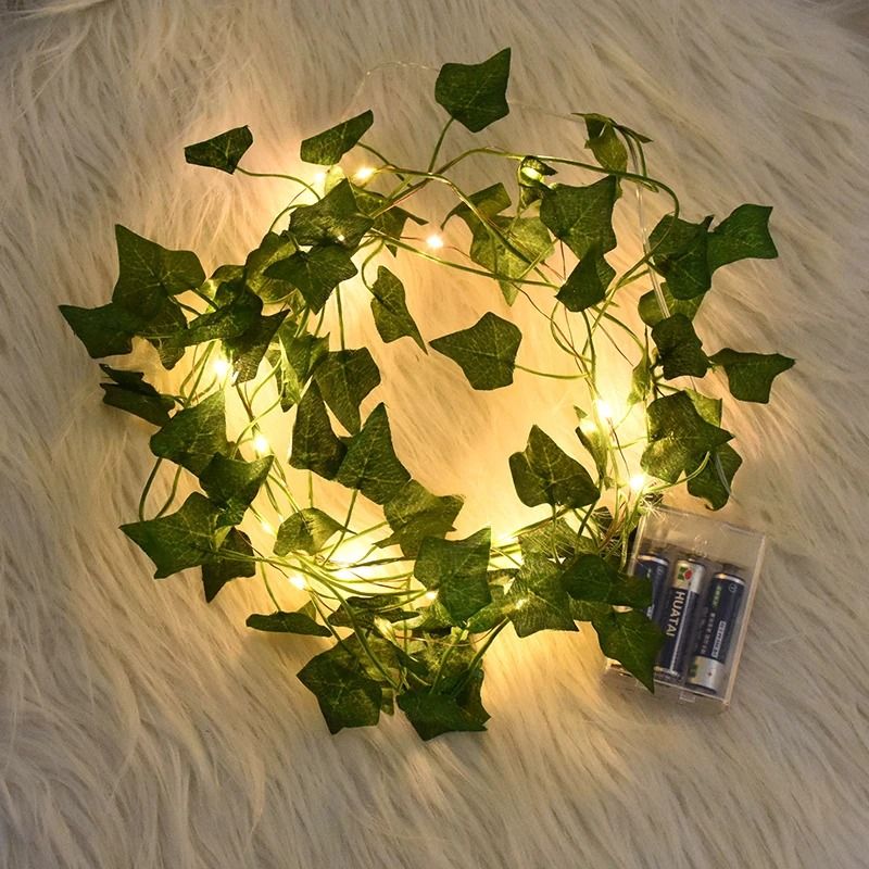 Botanical Fairy Vines Artificial Leaf Garland String Lights Executive Garden Studio Sanctuary De 2