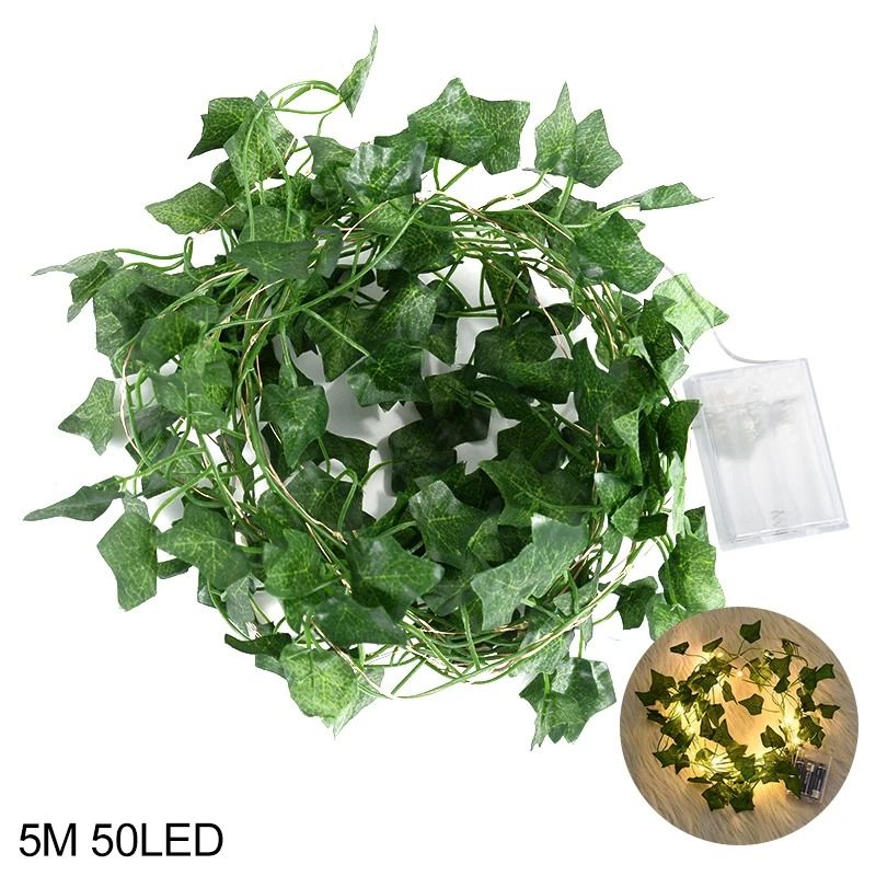 Botanical Fairy Vines Artificial Leaf Garland String Lights Executive Garden Studio Sanctuary De 7