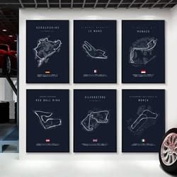 grand prix circuit series | f1 track canvas wall art | executive motorsport & studio sanctuary decor