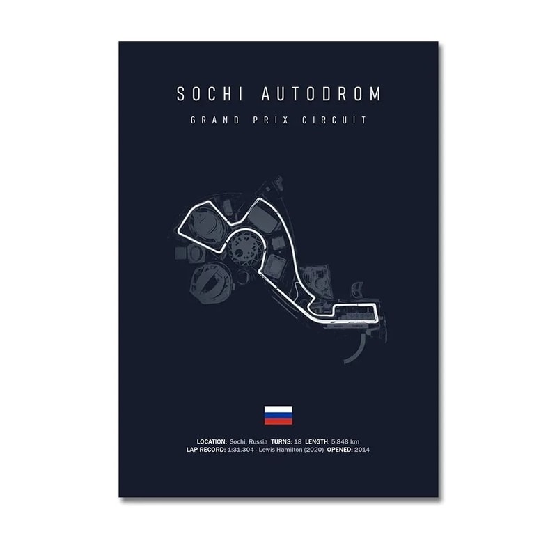 Grand Prix Circuit Series F1 Track Canvas Wall Art Executive Motorsport Studio Sanctuary Decor 21