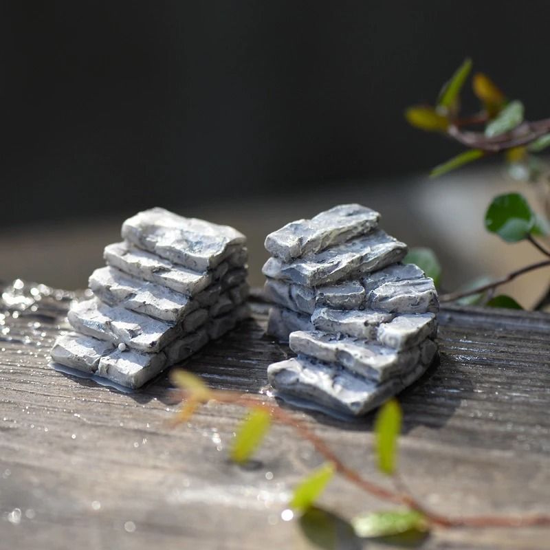 Botanical Horizon Miniature Set Lighthouse Stone Bridge Ornaments Executive Garden Studio Sanct 9