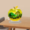 Artisan Crystal Apple Sculpture K9 Glass Fruit Paperweight Executive Desktop Modern Home Sanctua 9