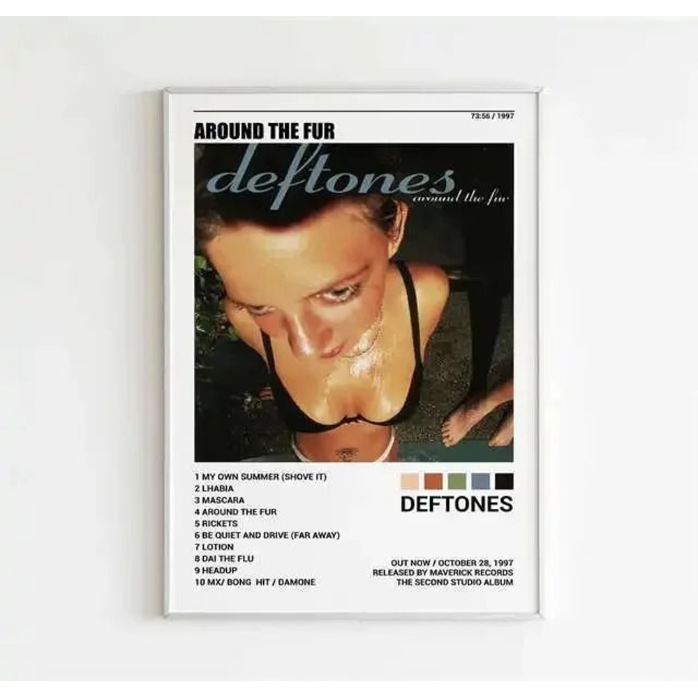AltMetal Legend Canvas Deftones Around The Fur Album Poster Executive Music Studio Alternative S 21