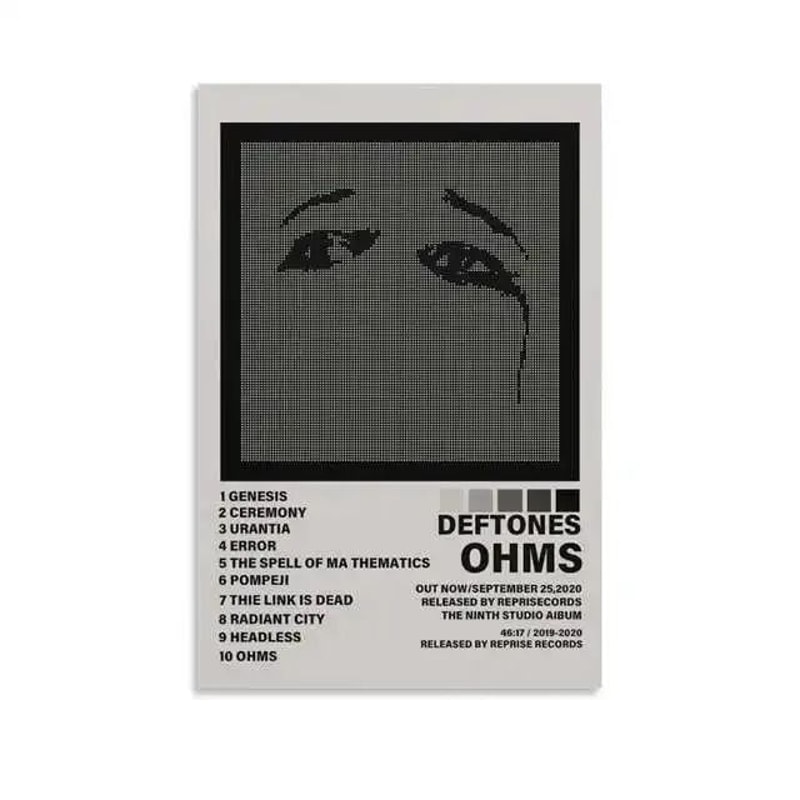 AltMetal Legend Canvas Deftones Around The Fur Album Poster Executive Music Studio Alternative S 28