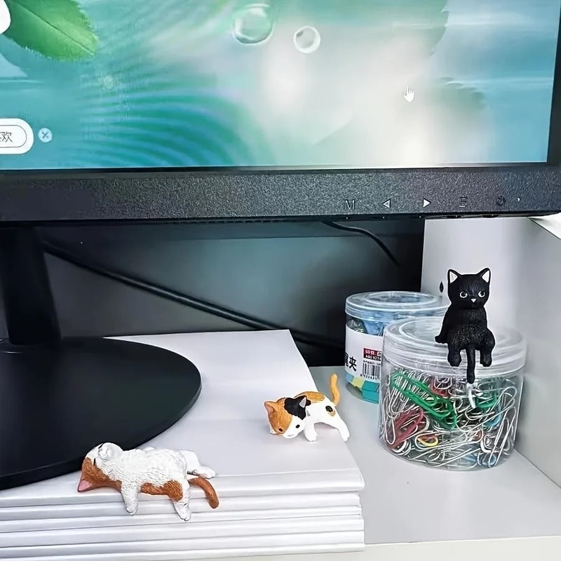 Healing Cat Monitor Squad 5Pack Kawaii Screen Edge Sitters Executive Studio Digital Sanctuary De 4