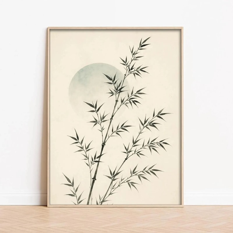 Botanical Ancient Pine Japanese Zen Nature Canvas Art Executive Studio Oriental Sanctuary Decor 21