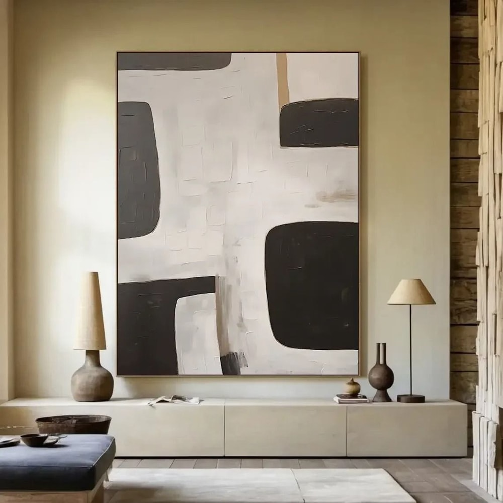 Beige Texture Abstract Canvas Minimalist Neutral Relief Painting Executive Studio Living Room Sa 10