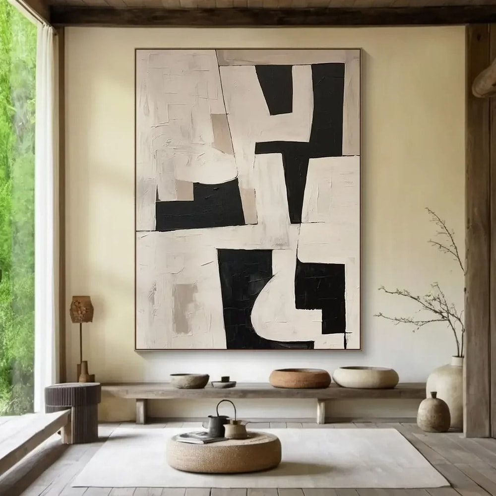 Beige Texture Abstract Canvas Minimalist Neutral Relief Painting Executive Studio Living Room Sa 8