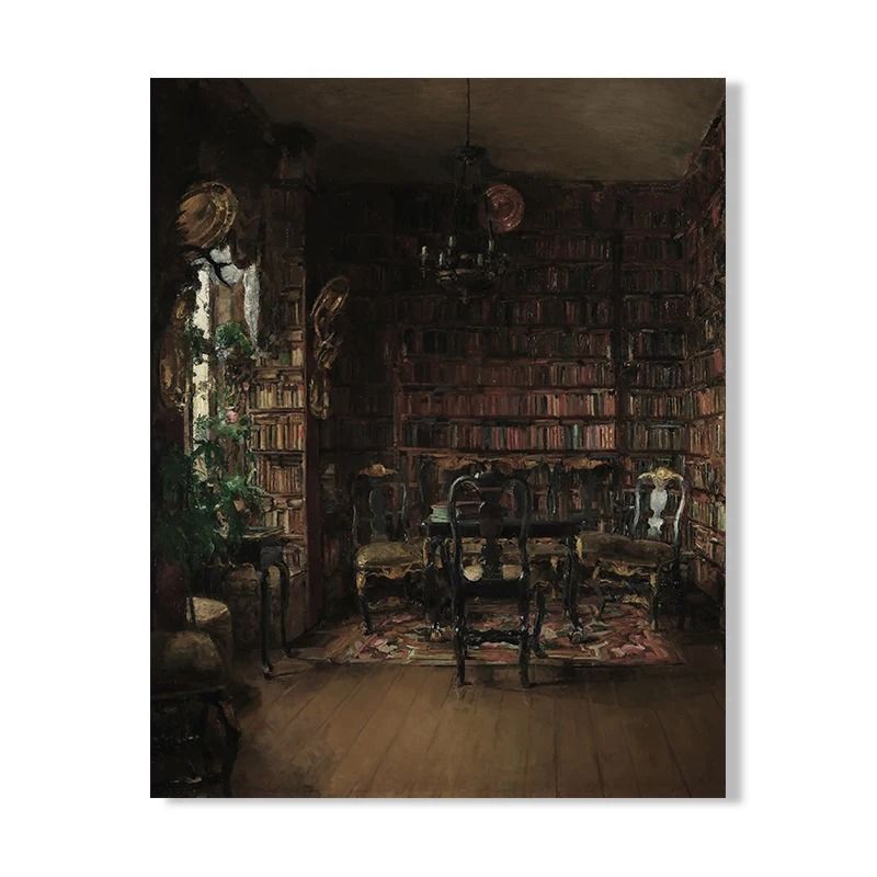 Moody Owl Butterfly Canvas Dark Academia Nature Art Executive Library Cottagecore Sanctuary Dec 15