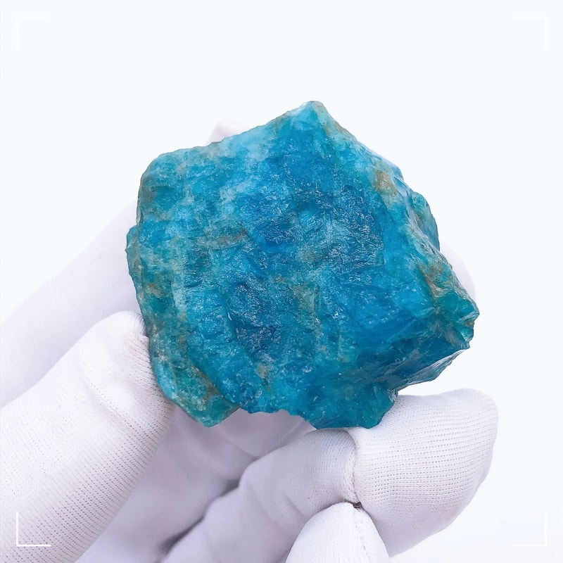Raw Blue Apatite Crystals 100g Natural Mineral Specimens Executive Studio Reiki Sanctuary Decor 1