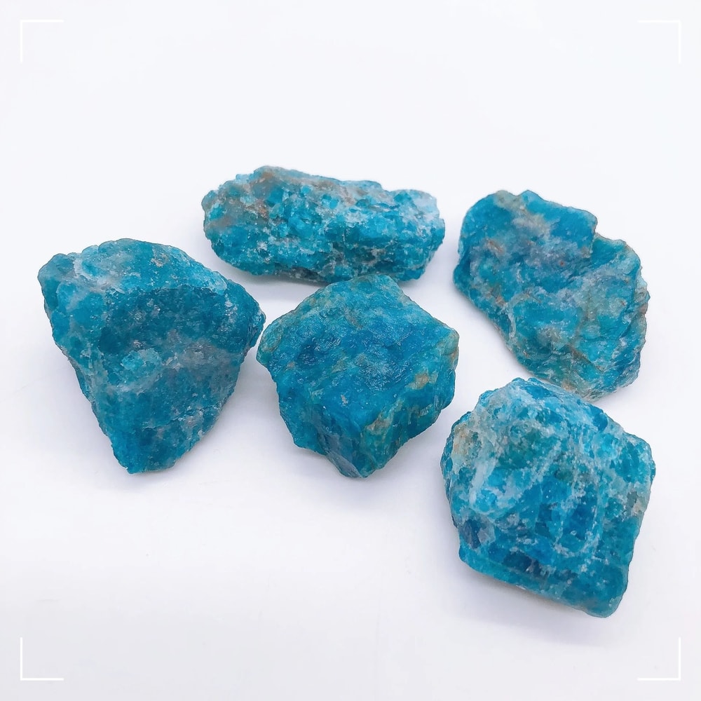 Raw Blue Apatite Crystals 100g Natural Mineral Specimens Executive Studio Reiki Sanctuary Decor 2
