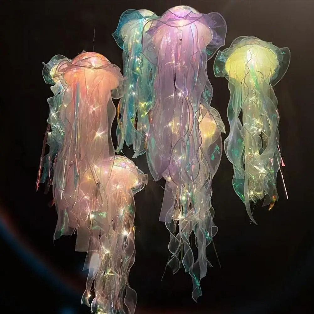 Ethereal Jellyfish Lamp DIY Hanging Ocean Night Light Executive Studio Mermaid Sanctuary Decor 4