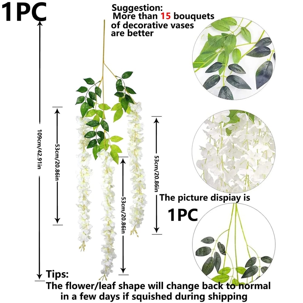 Botanical Violet Cascade 108cm Artificial Floral Vine Executive Studio Wedding Sanctuary Decor 5