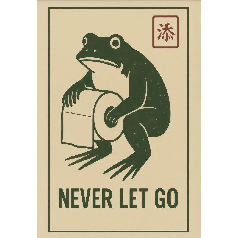 Retro Japanese Frog Sanctuary Funny Bathtub Woodblock Art Executive Washroom Ukiyoe Kitchen Deco 10