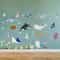 Ocean Voyager Mural Large Undersea Animal Decals Executive Nursery Nautical Sanctuary Decor 1