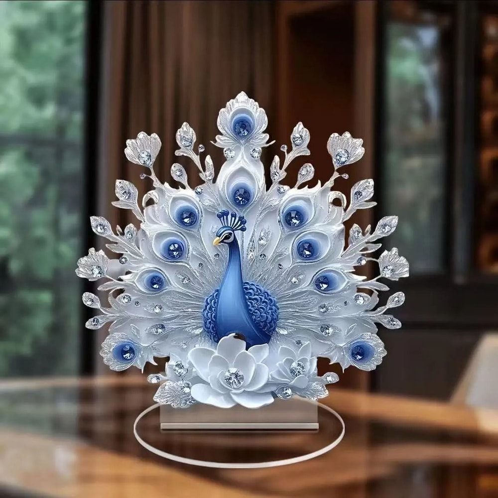 Crystalline Wyvern Motif 2D Acrylic Dragon Figurine Executive Studio Mythic Sanctuary Decor 1